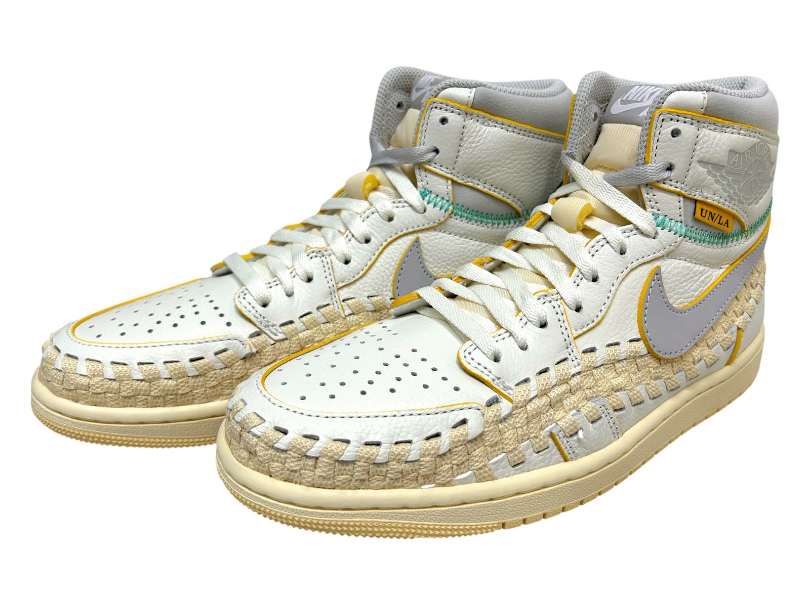 NIKE (ナイキ) × UNION × Bephies Beauty Supply Air Jordan 1 High OG ハイカットスニーカー FD2565-100 26cm US8 ホワイト×イエロー メンズ/036