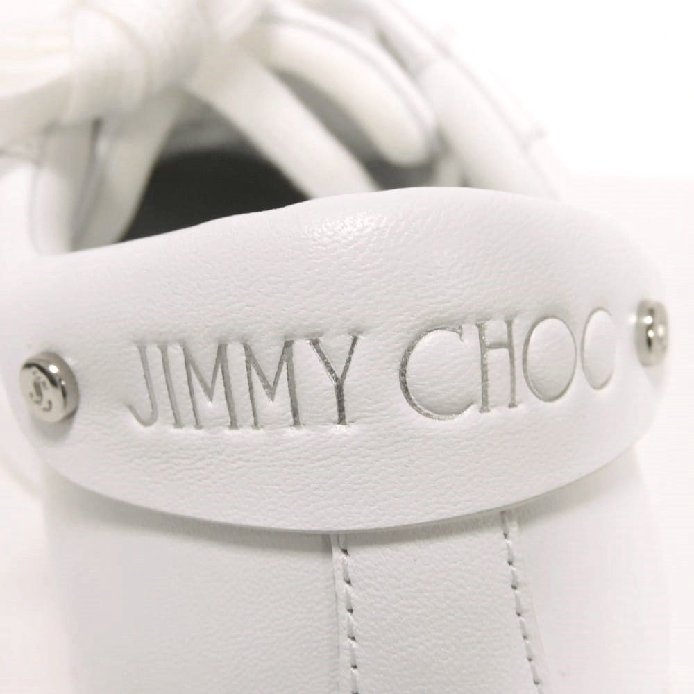 JIMMY CHOO ジミーチュウ ローマ ロートップ 38 ロゴエンボス カーフ