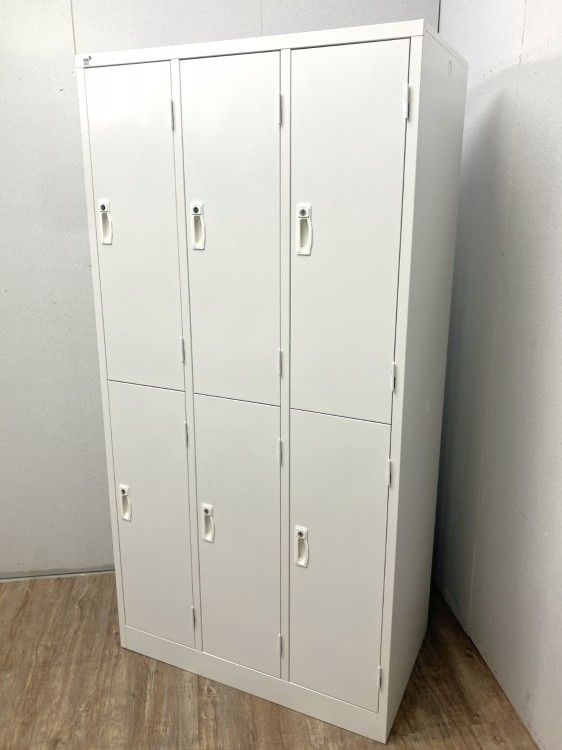 中古品】生興 6人用ロッカー AKL-W6 ホワイト - メルカリ
