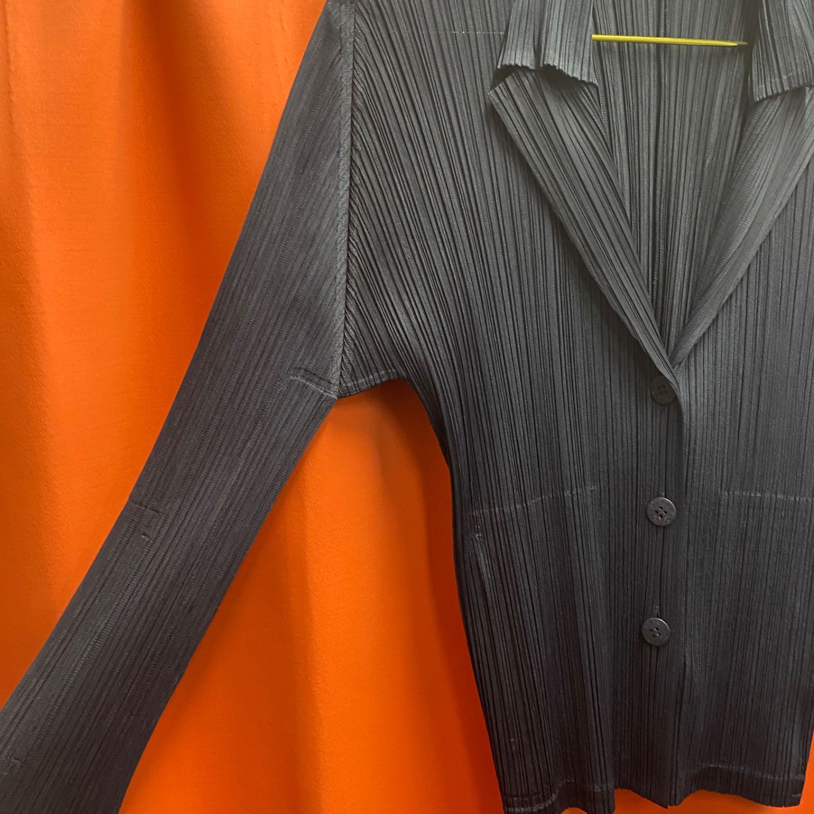 PLEATS PLEASE 長袖 シャツ ネイビー PLEATS PLEASE プリーツプリーズ イッセイミヤケ 長袖 シャツ ネイビー
