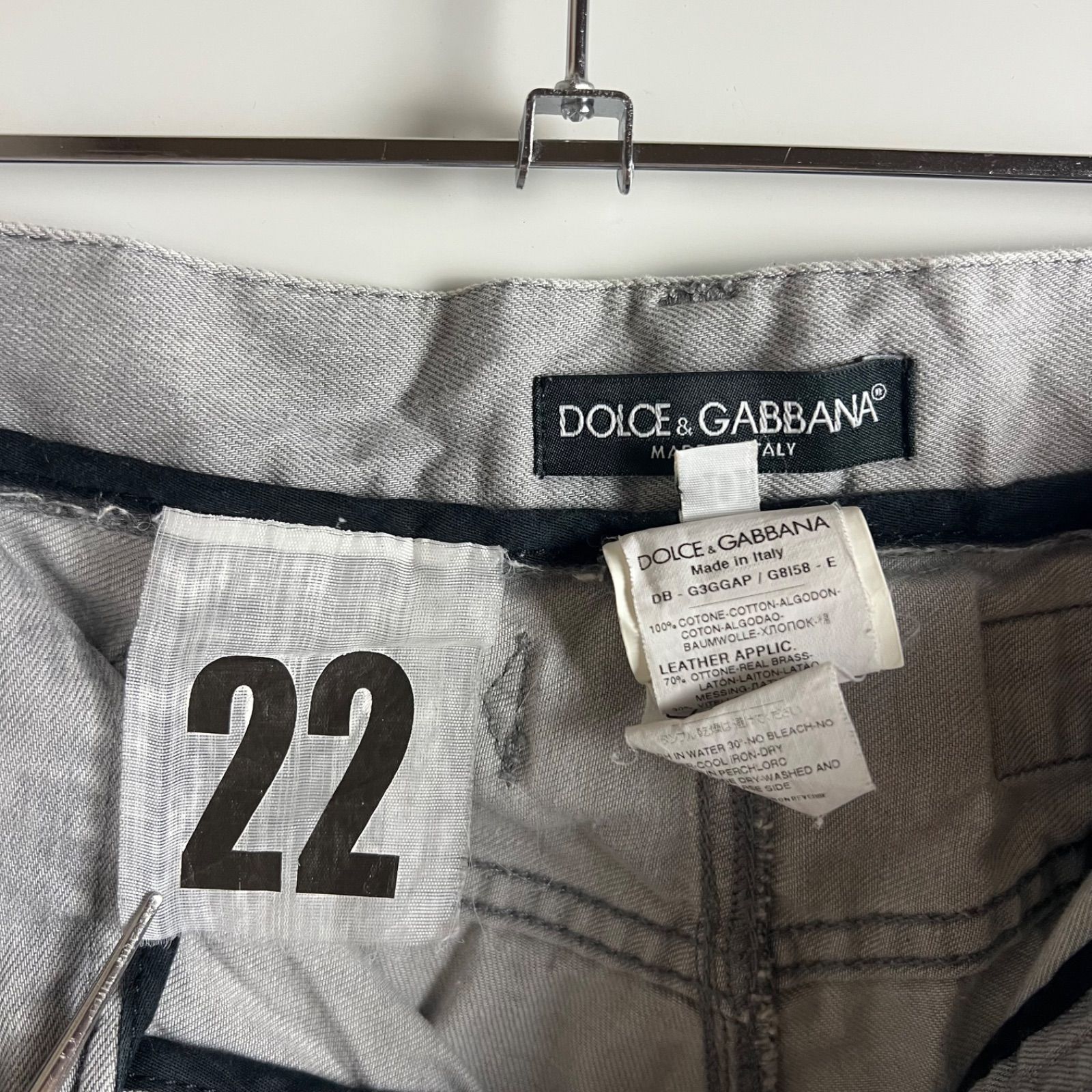 DOLCE & GABBANA y2k archive fade denim half pants 50 XL ドルチェ