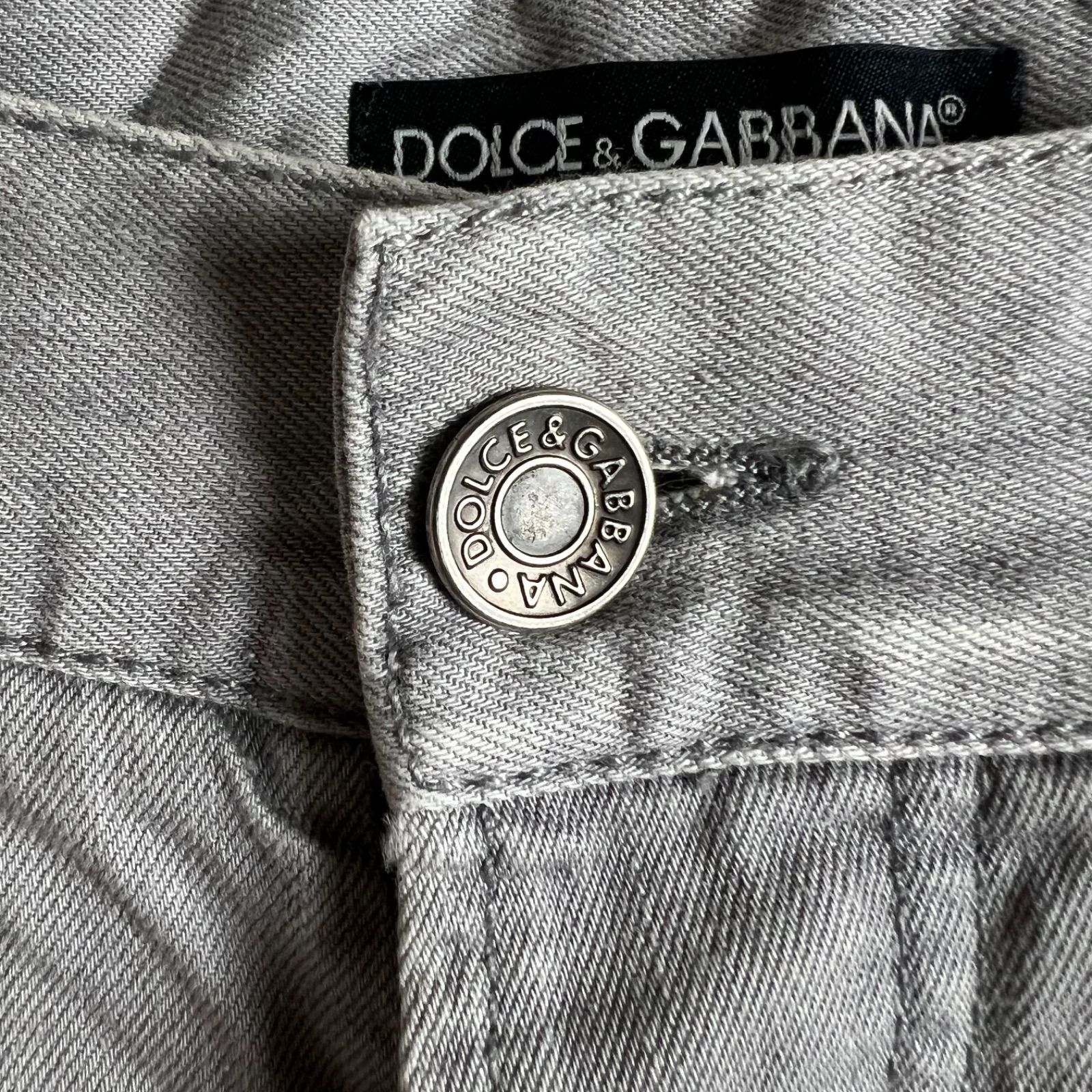 DOLCE & GABBANA y2k archive fade denim half pants 50 XL ドルチェ