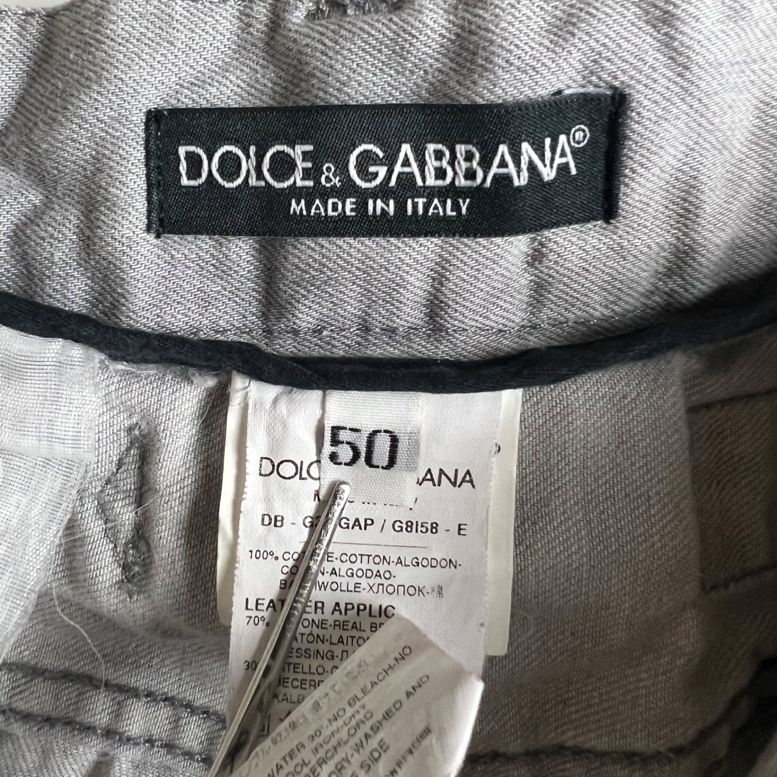 ドルチェアンドガッバーナ　ハーフパンツ　ハーフデニム　刺繍　ロゴ　y2k 30 DOLCE & GABBANA y2k archive fade denim half pants 50 XL ドルチェ