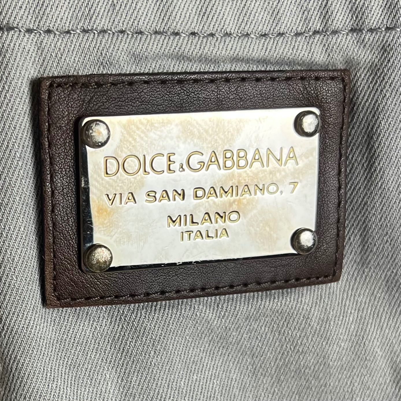 DOLCE & GABBANA y2k archive fade denim half pants 50 XL ドルチェ