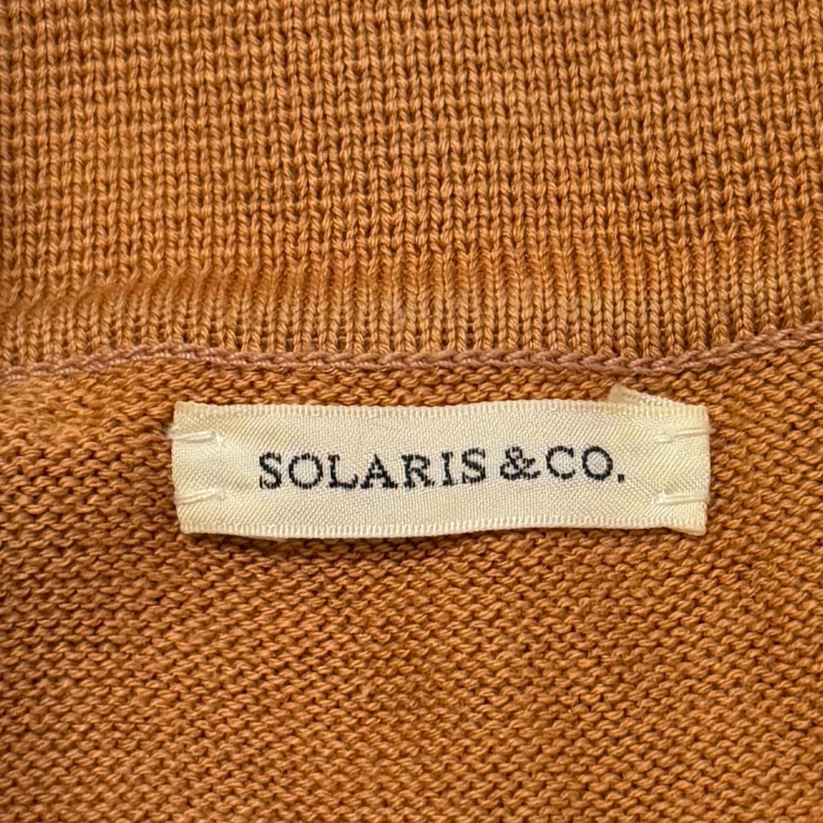 SOLARIS&CO. シルク混ニットポロ ポロシャツ ソラリス キャメル 38