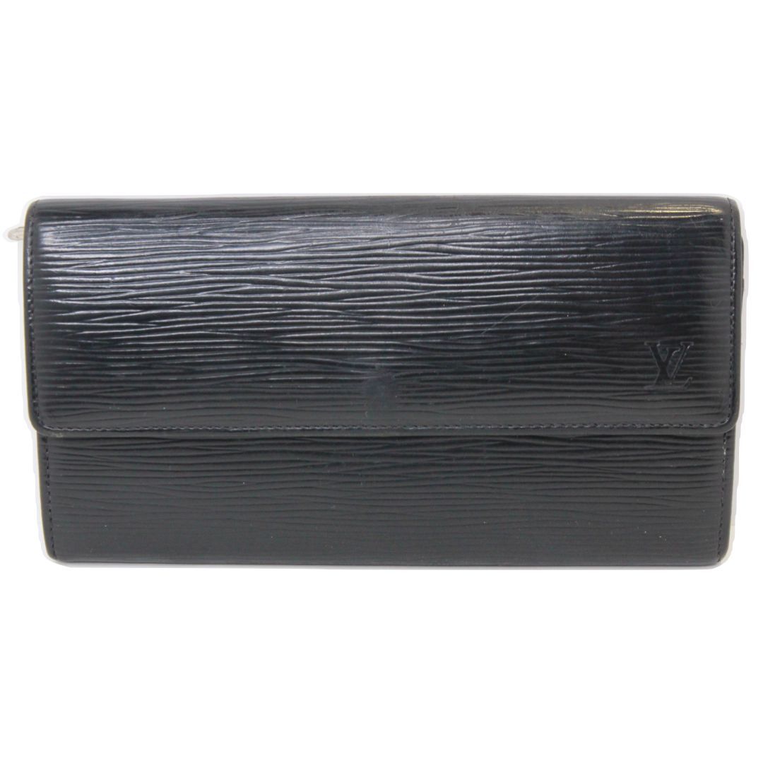 ★【LOUIS VUITTON】ルイヴィトン　M63592　CA4101　ポルトモネクレディ　長財布　エピレザー　ブラック