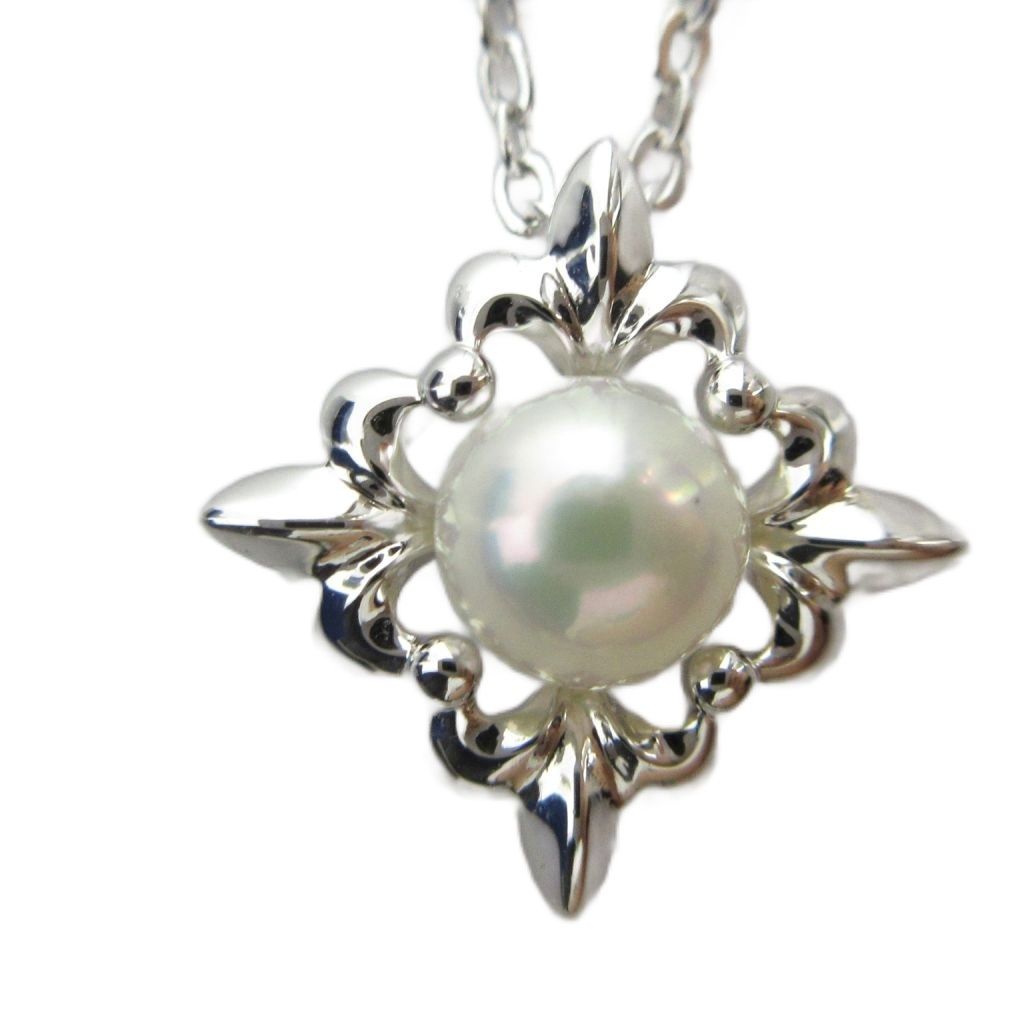 ミキモト MIKIMOTO ネックレス アクセサリー ペンダント リアルパール 真珠 Silver925 シルバー色 ■GY18 /MQ