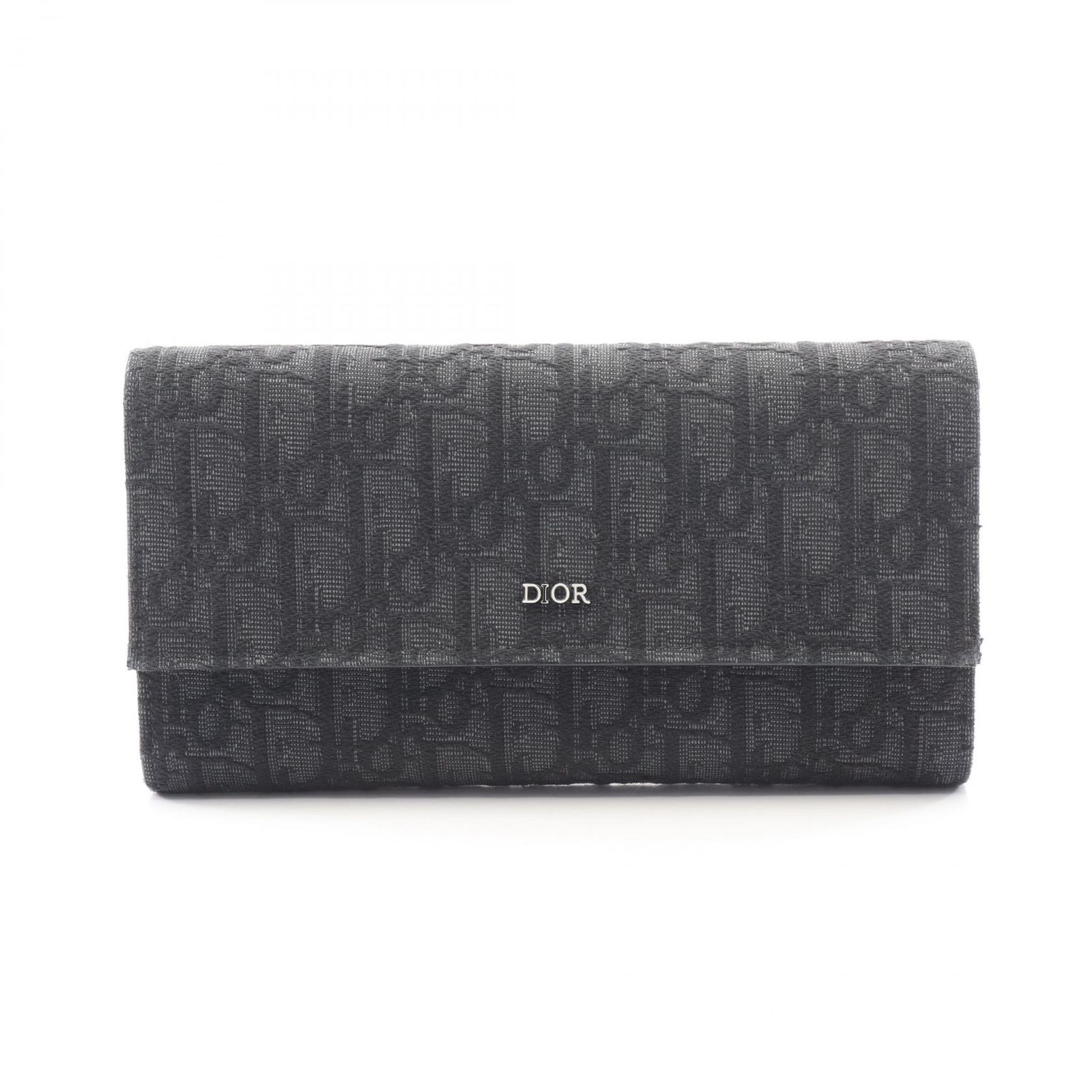 Dior ディオール オブリーク ジャカード 二つ折り長財布