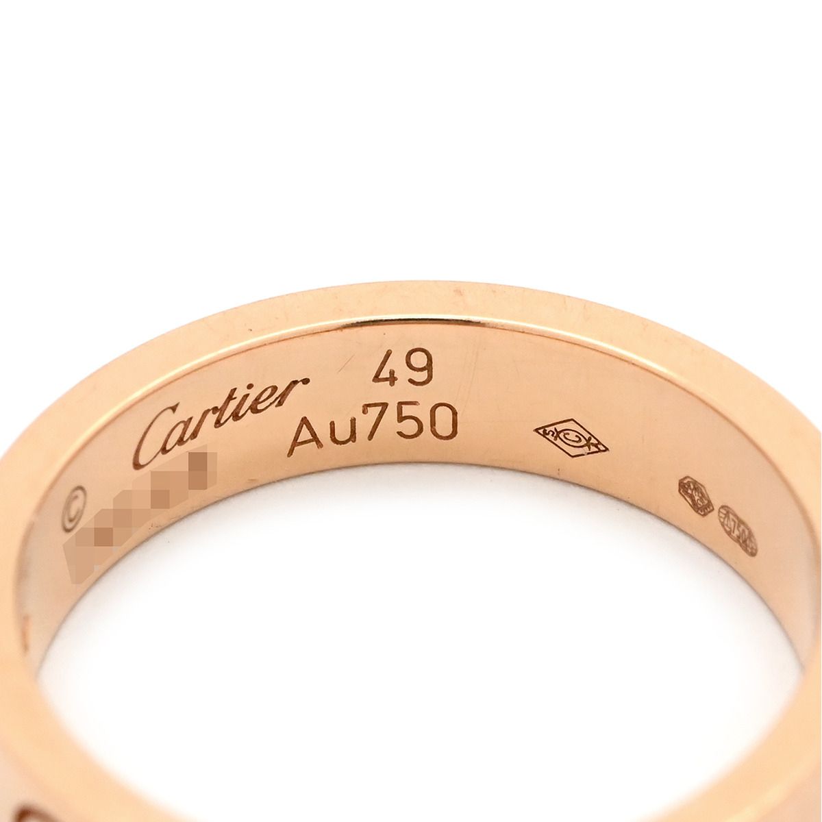 カルティエ Cartier リング 指輪 LOVE ミニラブリング 1Pダイヤ ピンク