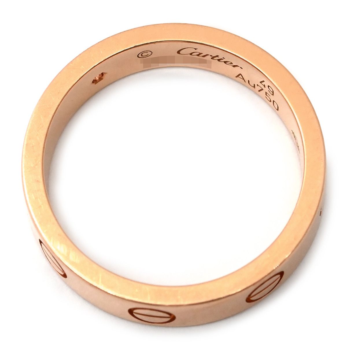 カルティエ Cartier リング 指輪 LOVE ミニラブリング 1Pダイヤ ピンク