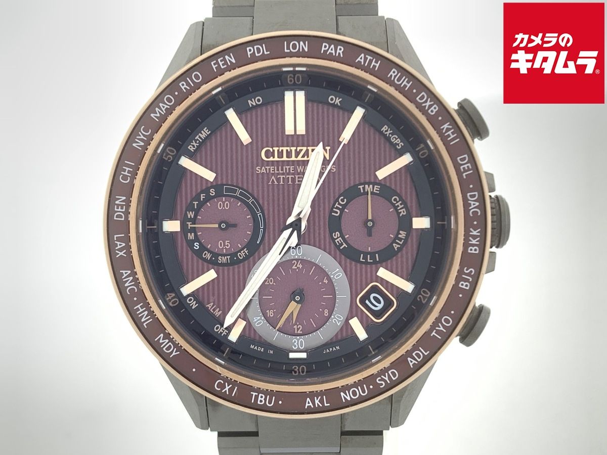 【中古】 【良品】 シチズン アテッサ レッド CC4056-62W/F950-0029S04 チタン 世界限定1200本