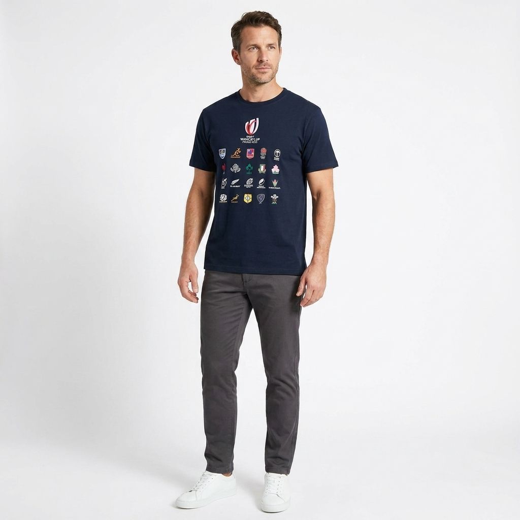 RUGBY WORLD CUP ラグビーワールドカップ Tシャツ ネイビー Wilson風