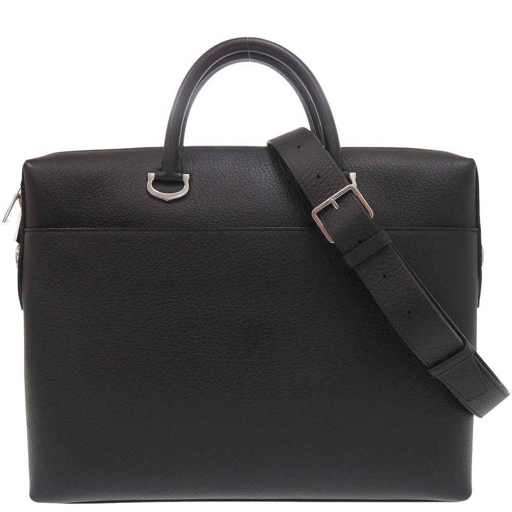 Good Condition Cartier Must de Cartier Small Briefcase Mast L1002395 Calf Black Handbag 2 Way Shoulder Bag Black 0178 CARTIER Mens