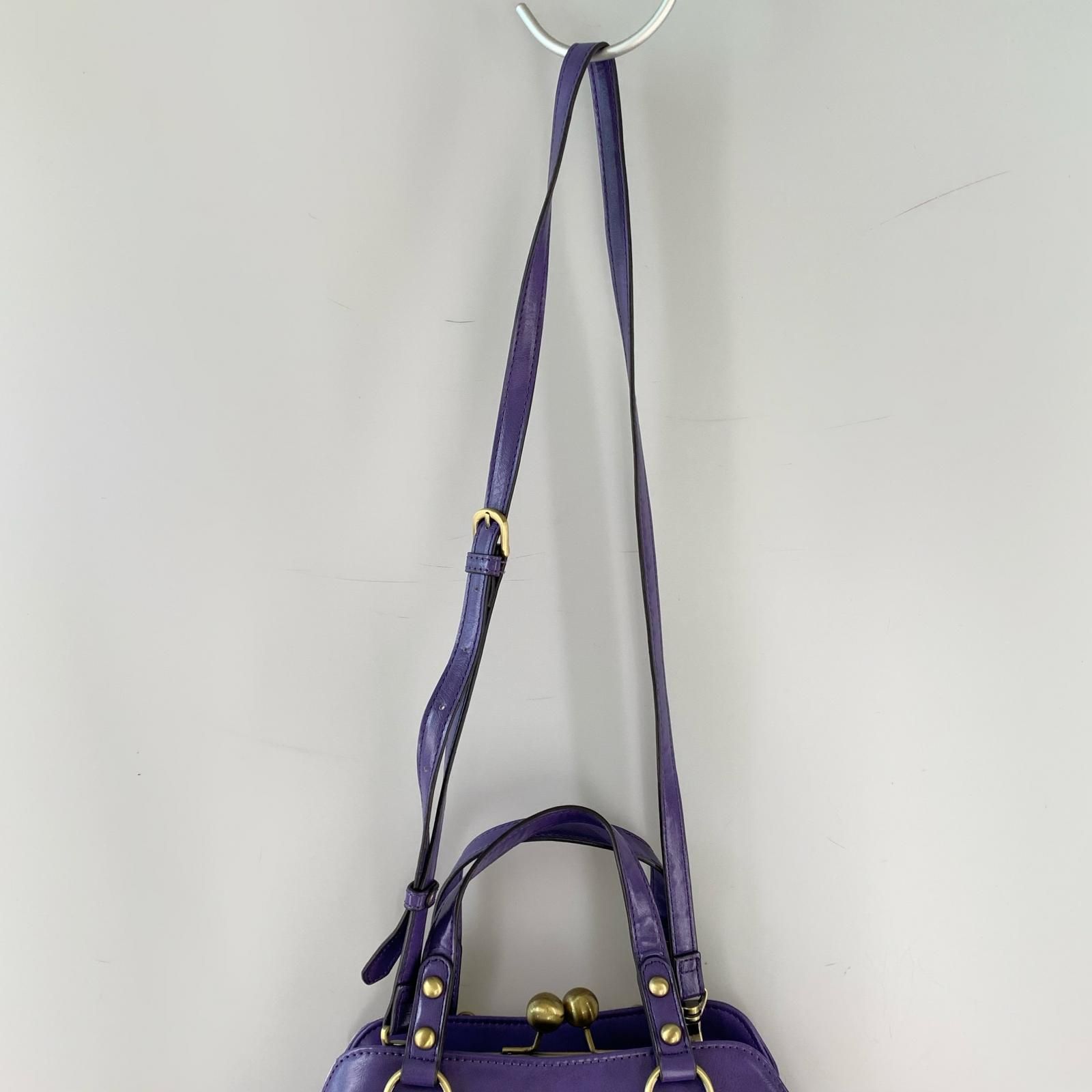 ANNA SUI アナスイ がま口ハンドバッグ/パープル
