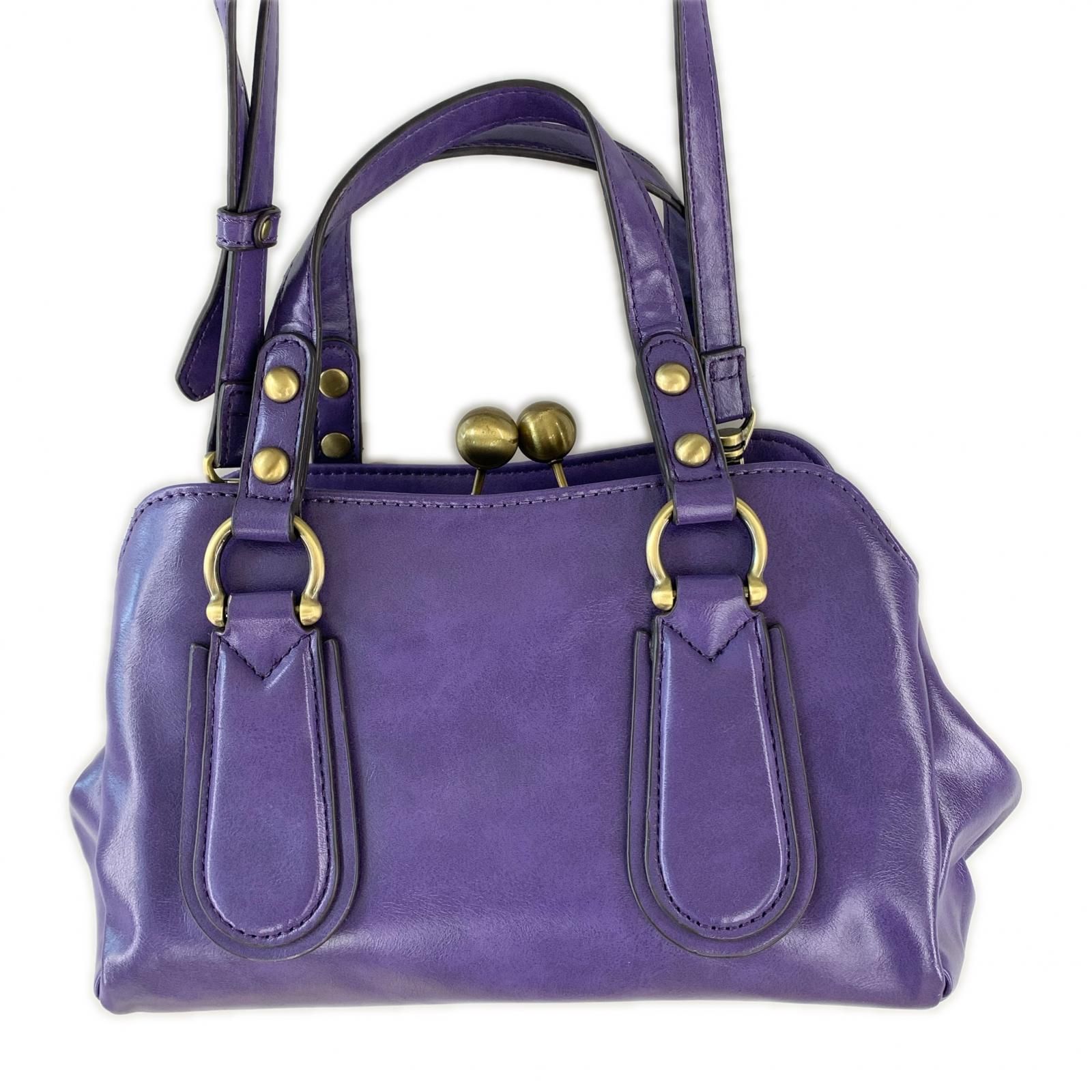 ANNA SUI アナスイ がま口ハンドバッグ/パープル