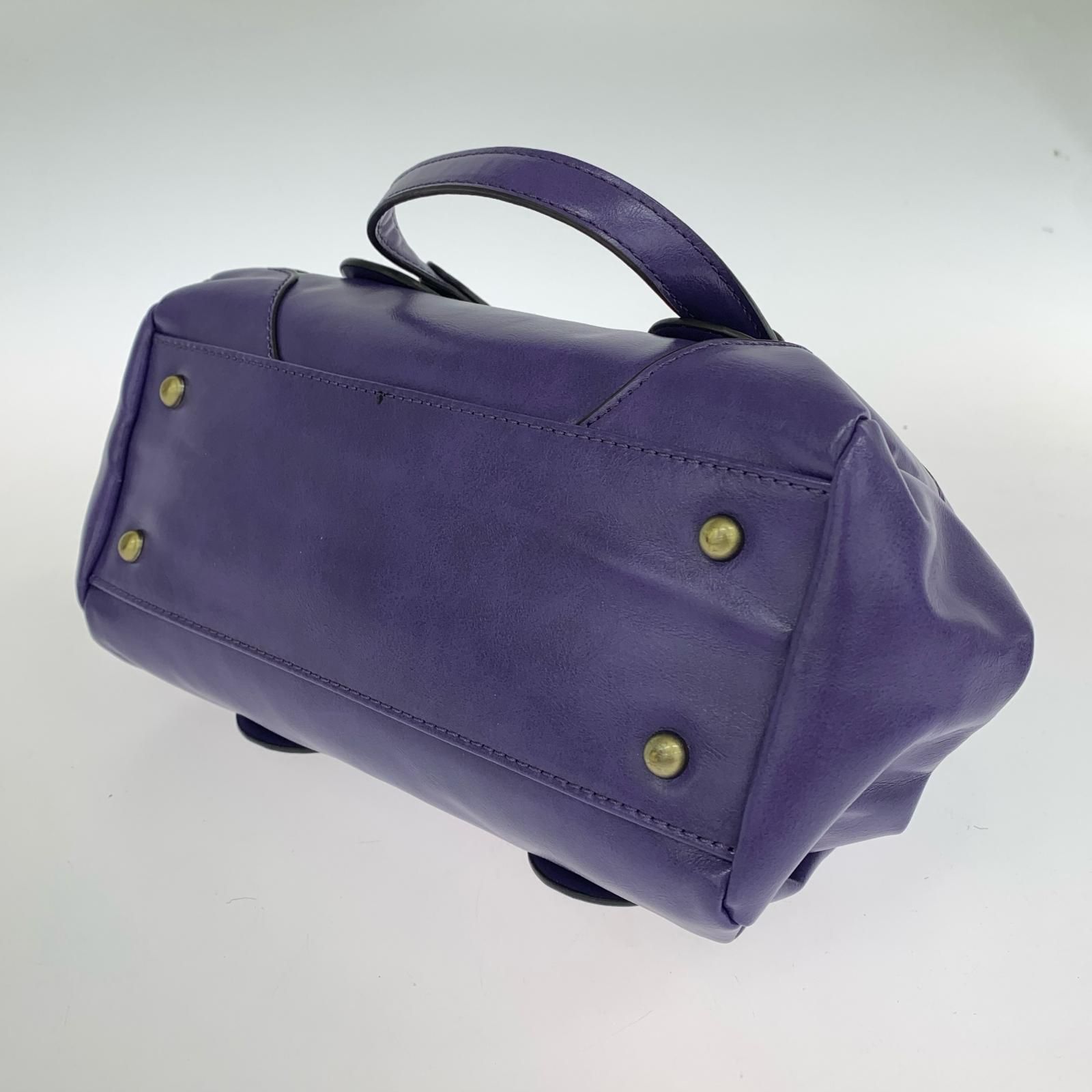 ANNA SUI アナスイ がま口ハンドバッグ/パープル