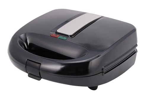 [東京Deco] 耳まで焼ける 着脱式 3枚プレート付き ビッグなホットサンドメーカー ブラック プレート3枚 [ホットサンド・ワッフル・グリル 着脱式プレート] マルチ サンド フッ素コートプレート ホットサンドメーカー プレート サンドメーカー サンドイ★
