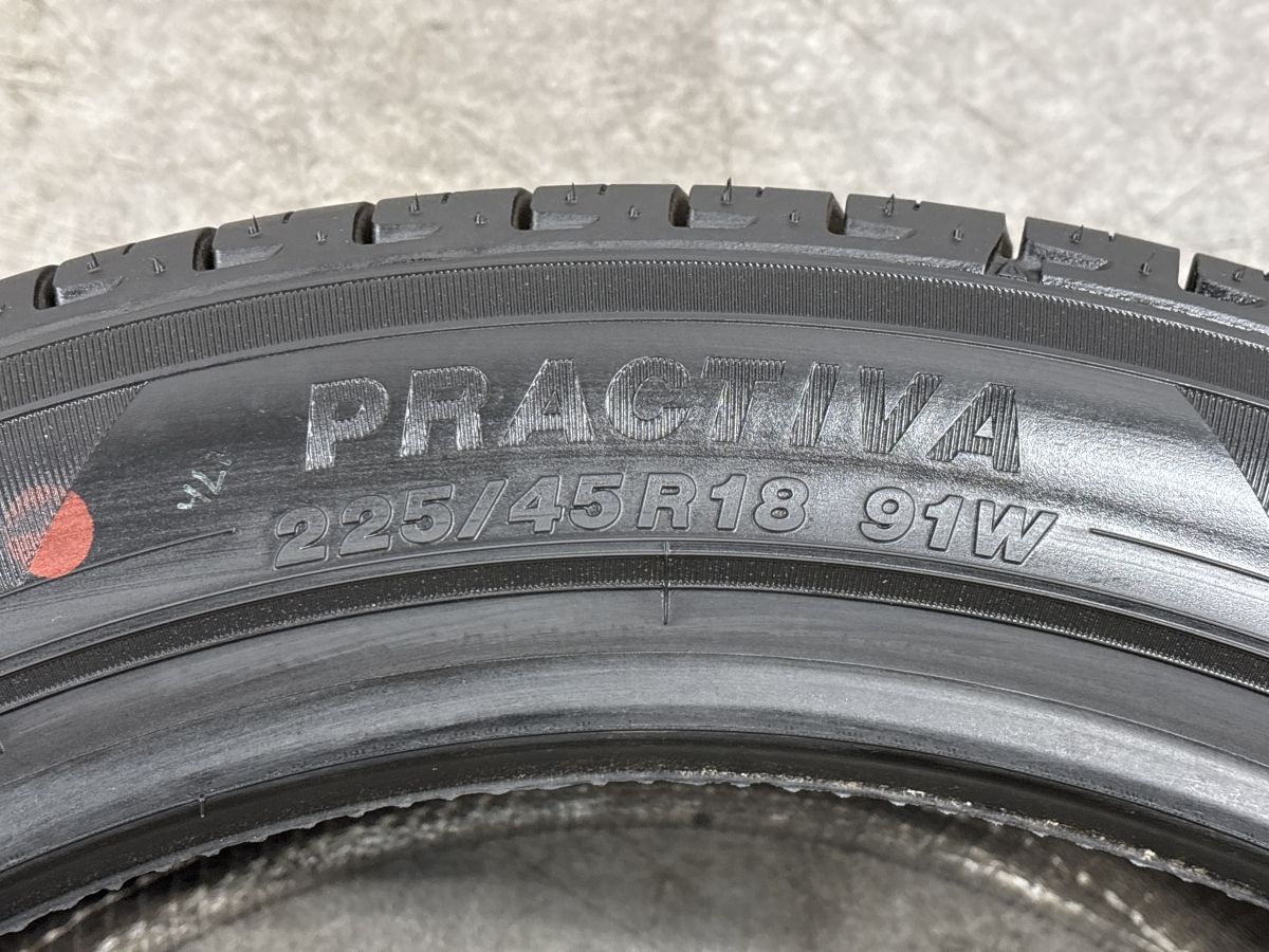2025年製造 バリ溝】プラクティバ 225/45R18 1本 クラウン マークX