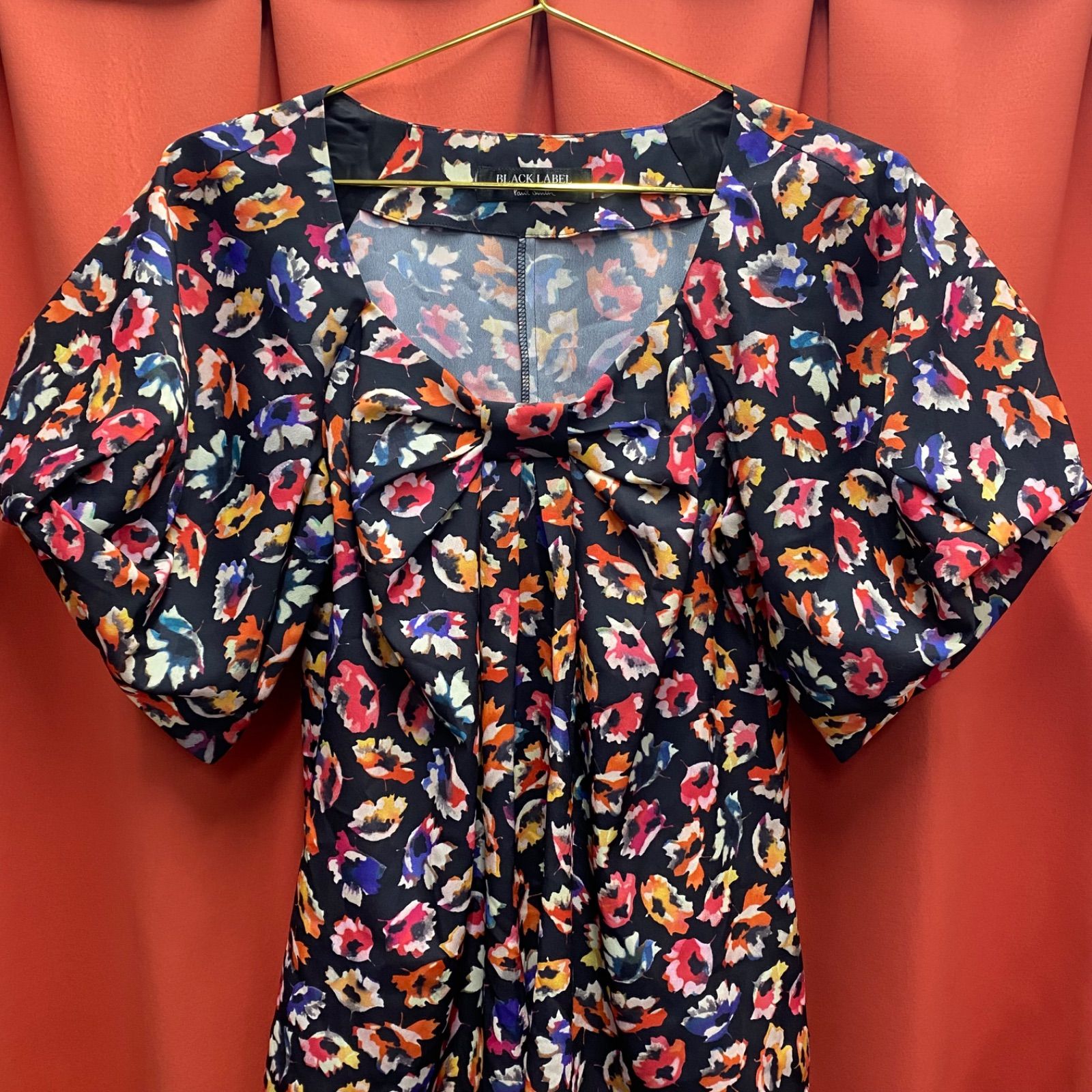 Paul Smith ポールスミス ブラックレーベル 半袖 シャツ ブラウス 花柄 40サイズ