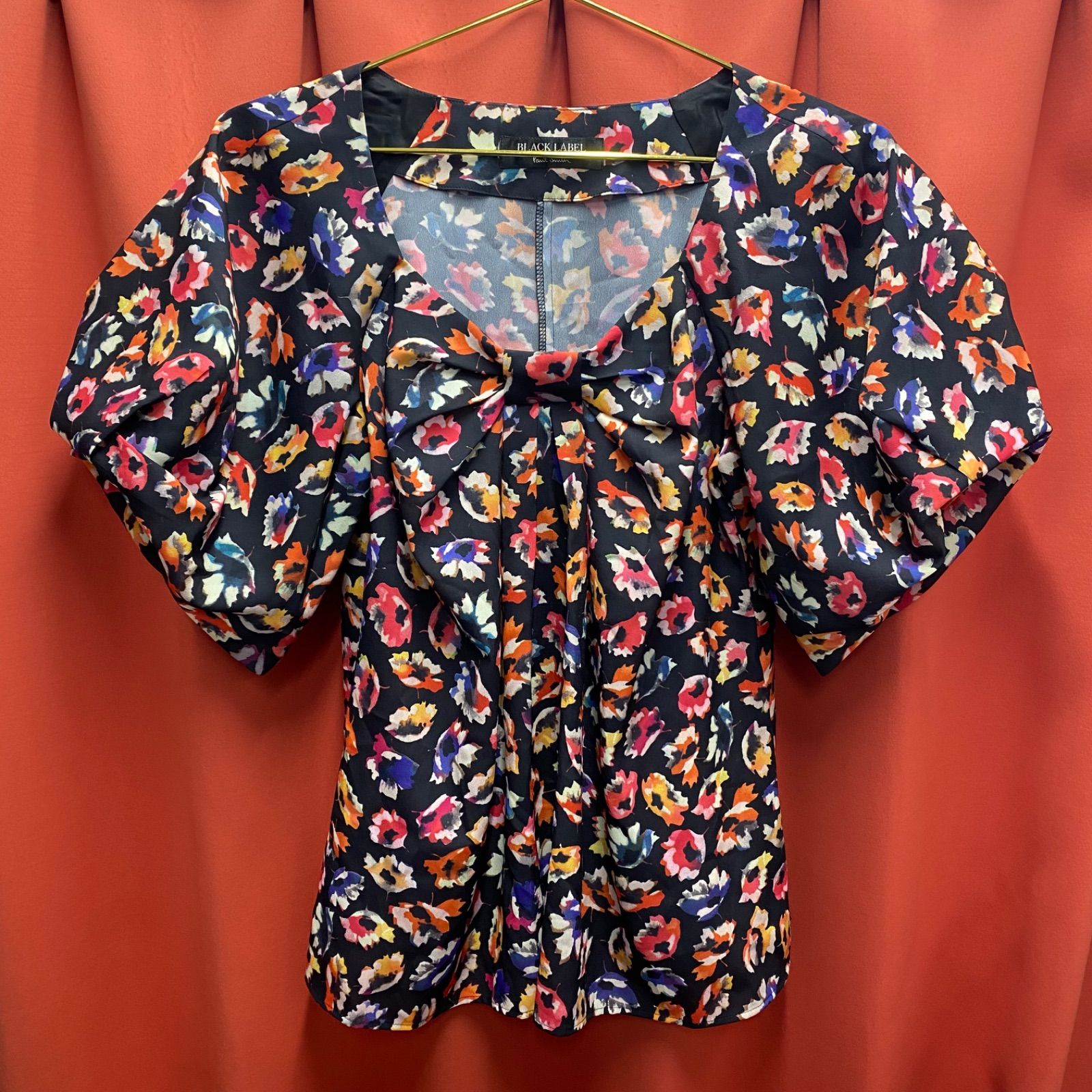 Paul Smith ポールスミス　ブラックレーベル　半袖　シャツ　ブラウス　花柄　40サイズ