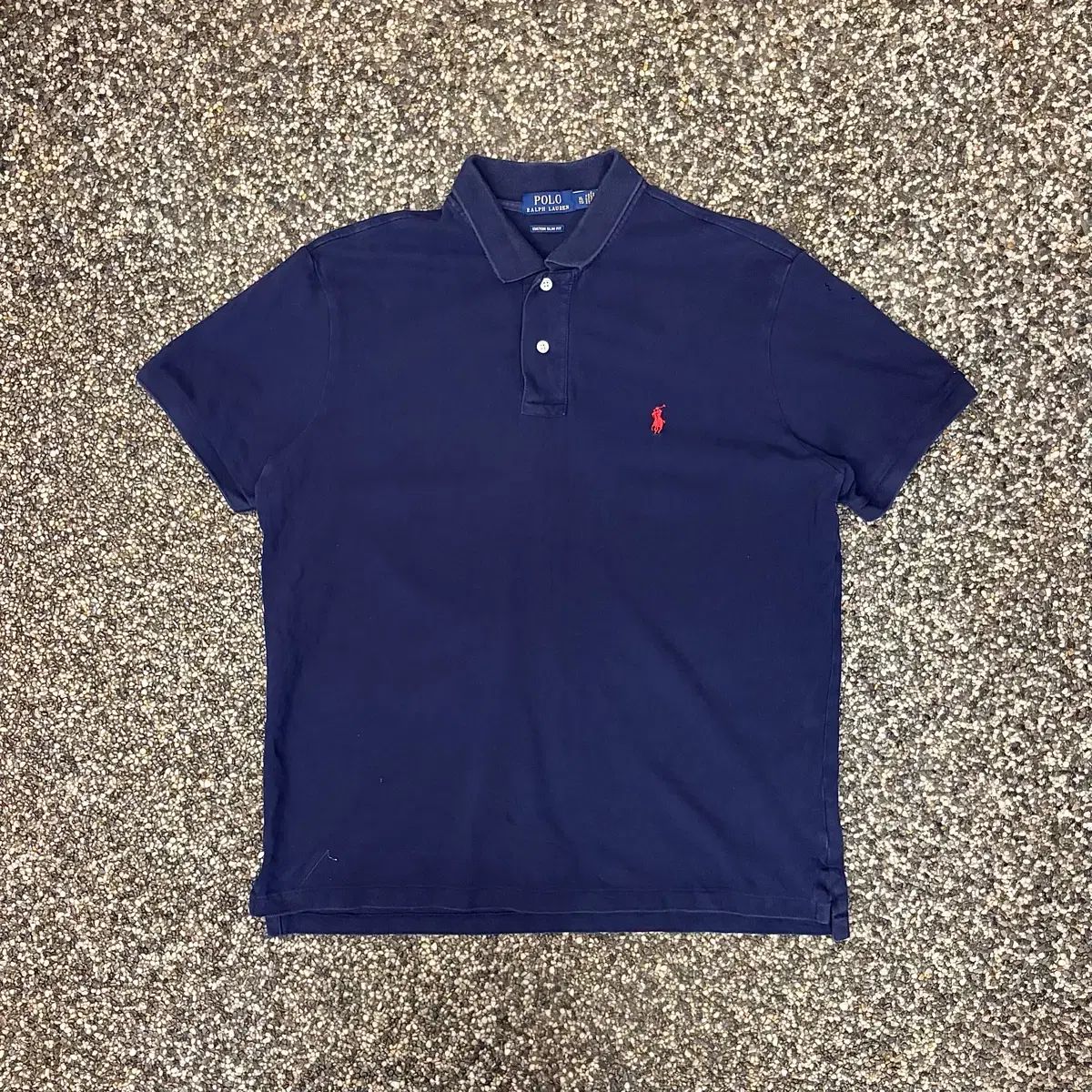 ラルフローレン ポロ ネイビーカーラ Tシャツ (XL)