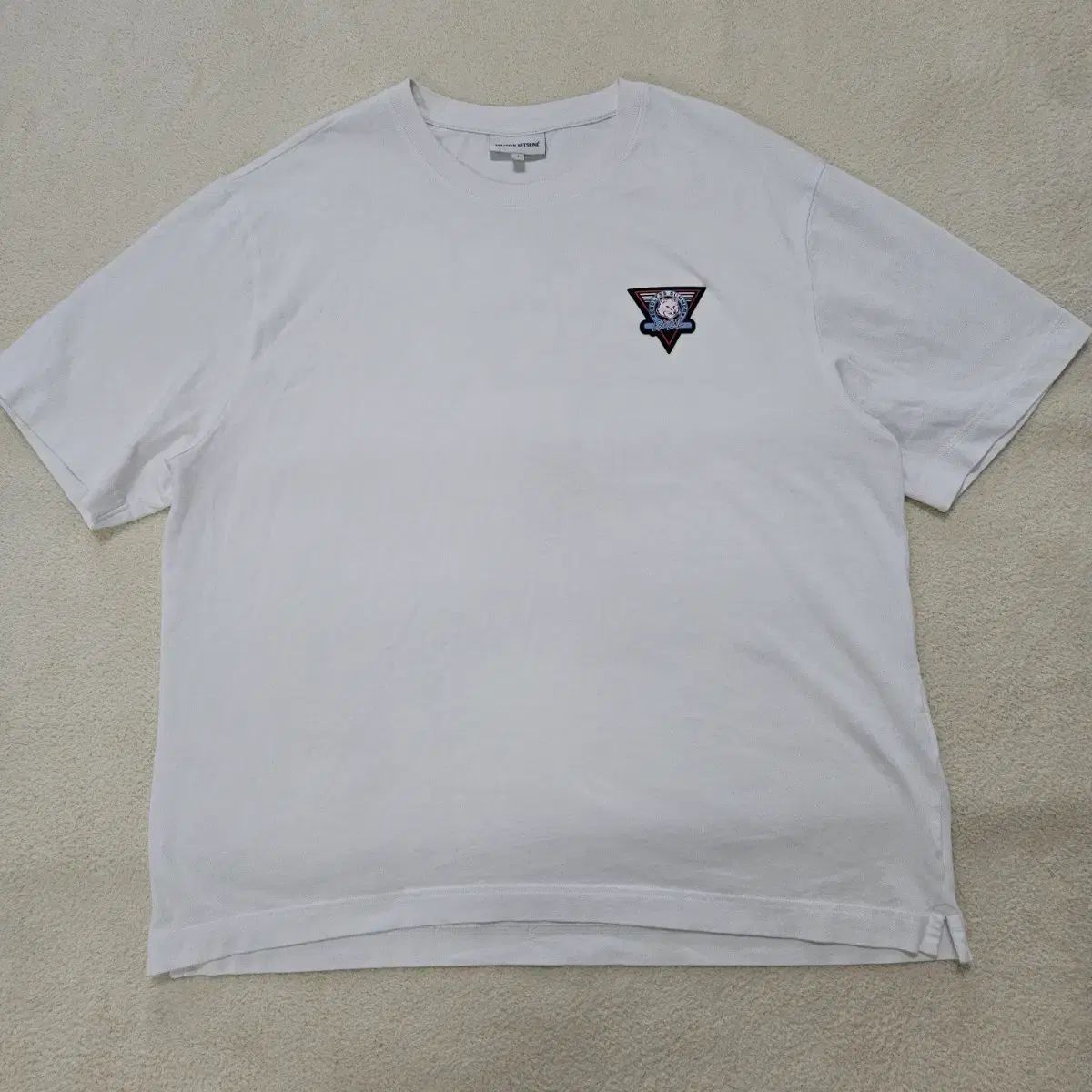 メゾンキツネ サーフ コラージュ オーバーサイズ 白 半袖Tシャツ