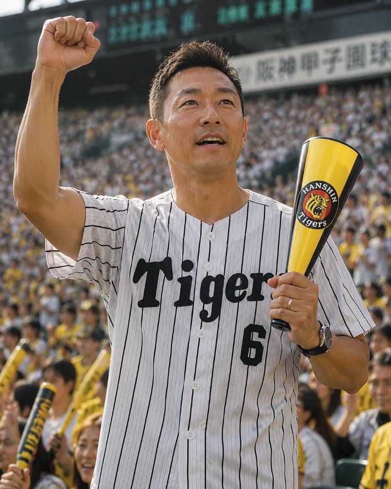 阪神タイガース　レプリカユニフォーム　6.金本 阪神タイガース 金本知憲 背番号6 レプリカユニフォーム ストライプ
