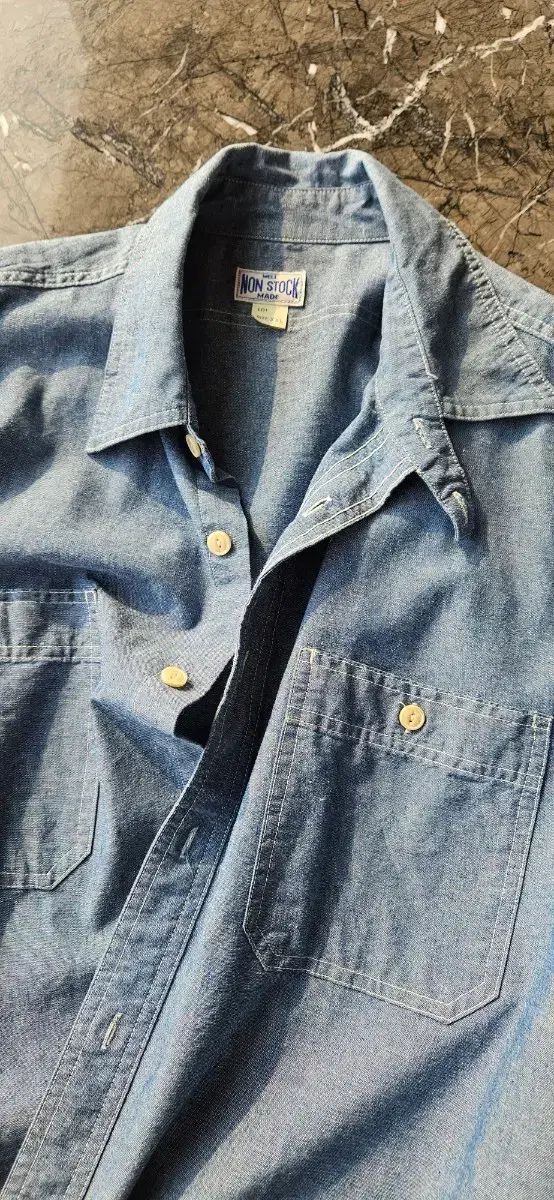 BRONSON ノンストック シャンブレー シャツ XXL BRONSON ノンストック シャンブレー シャツ XXL