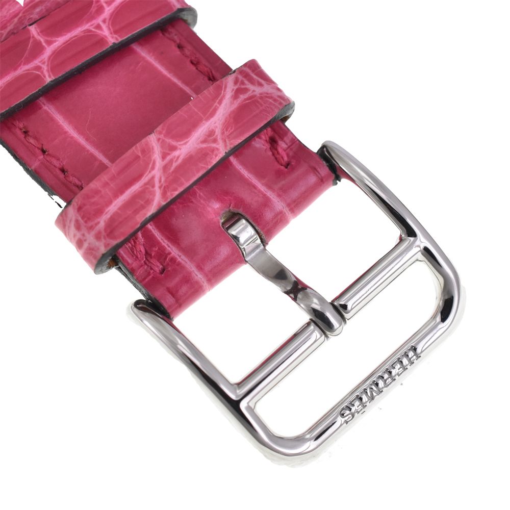 値下 エルメス HERMES HH3.530.131 Hウォッチ ダイヤモンドベゼル 自動巻き レディース 極美品 箱・保証書付き □#144574