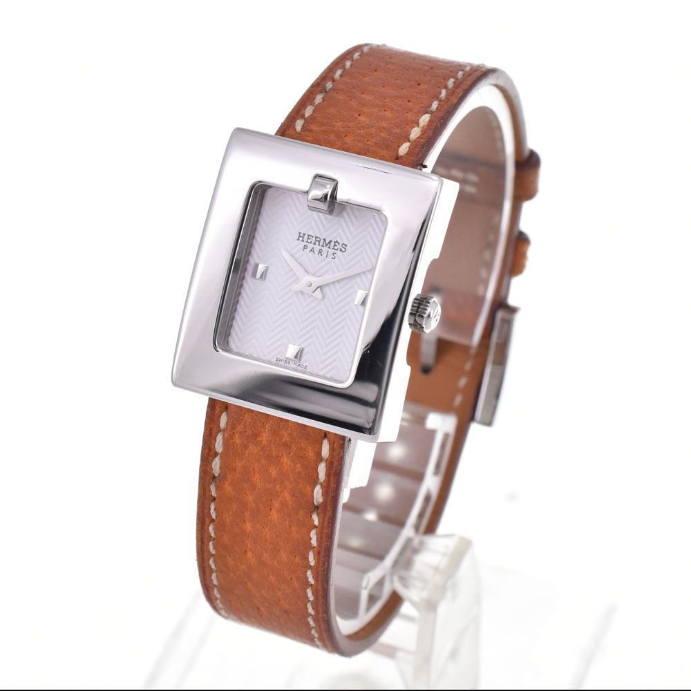 値下 エルメス HERMES BE1.110 ベルトウォッチ クォーツ レディース 良品 □#144410