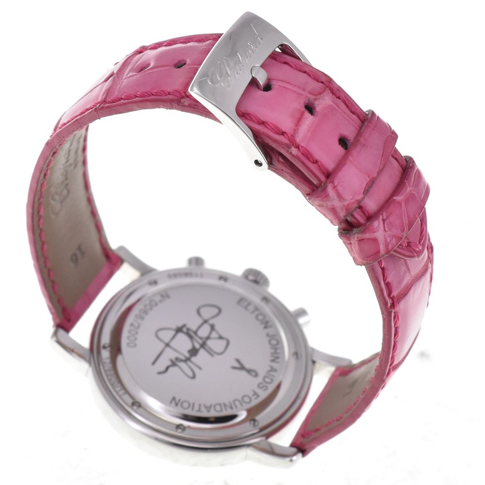 値下 ショパール Chopard 12-8900-11 ミッレミリア クロノグラフ クォーツ レディース 美品 箱付き □#144734 値下 ショパール Chopard 12-8900-11 ミッレミリア クロノグラフ クォーツ レディース 美品 箱付き □#144734