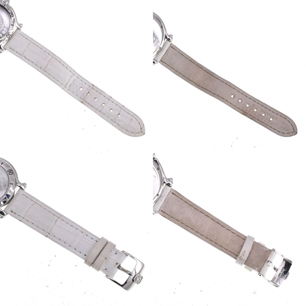 値下 ショパール Chopard 27/8245-21 ハッピースポーツ スノーフレーク 3P ダイヤ クォーツ レディース 良品 □#145028