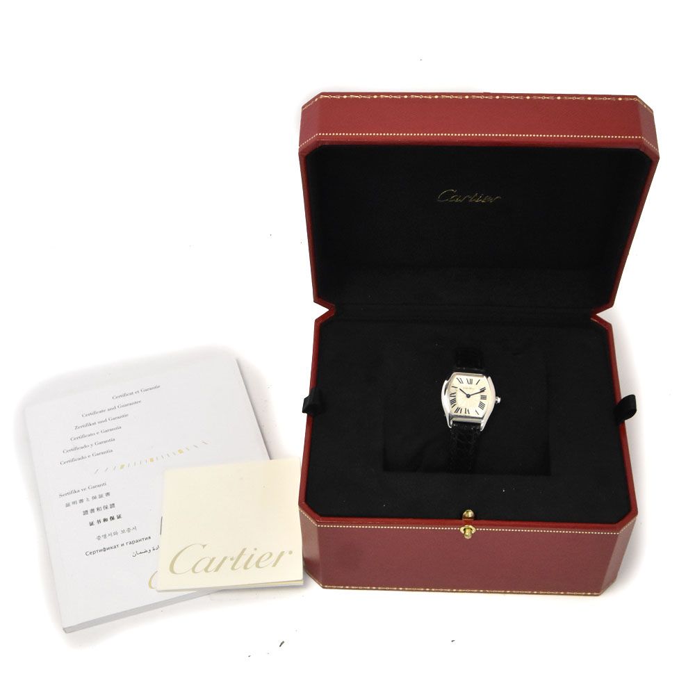 値下 カルティエ CARTIER W1556361 トーチュ SM WG 手巻き レディース 良品 内箱・保証書付き □#145155