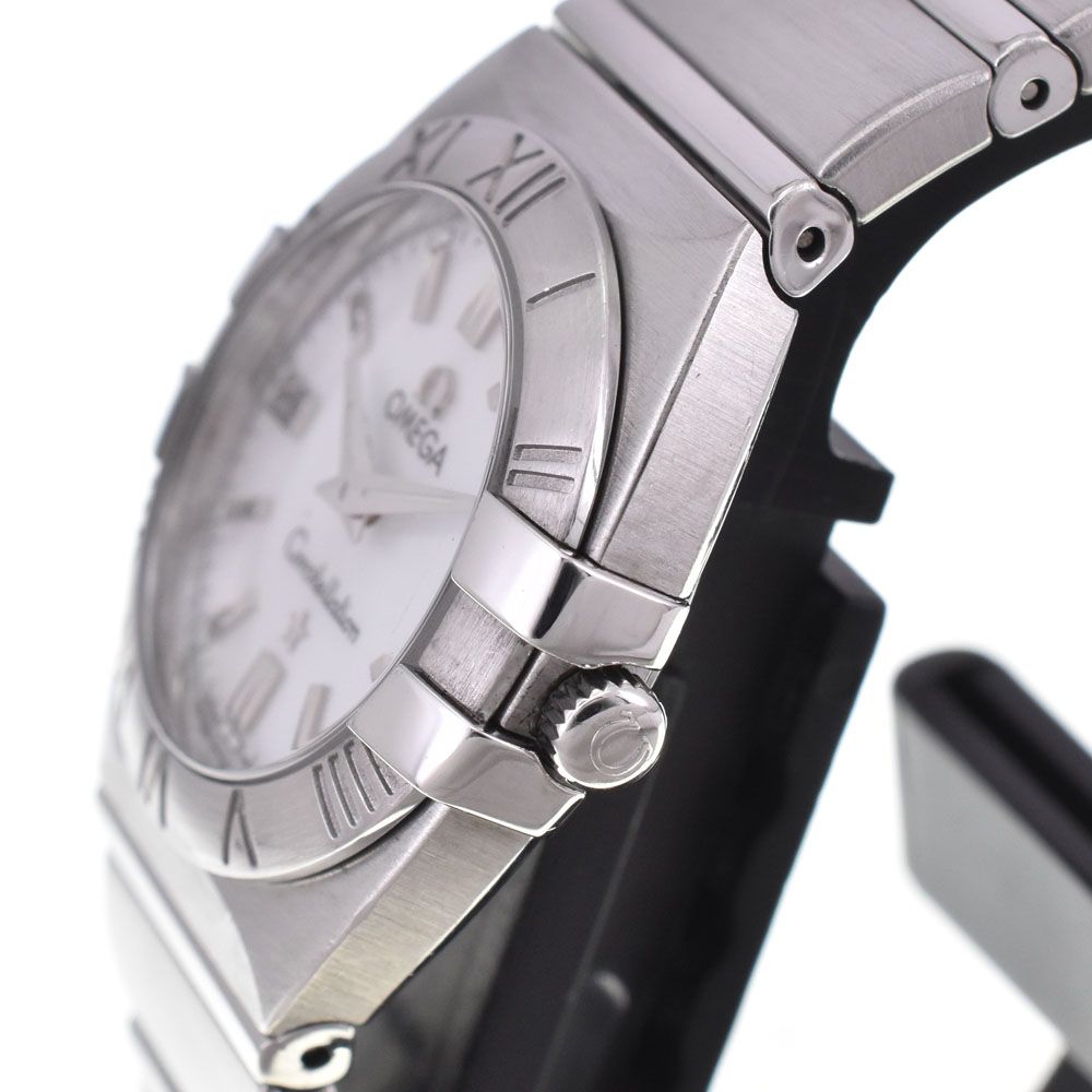 値下 オメガ OMEGA 1581.70 コンステレーション ダブルイーグル ホワイトシェル クォーツ レディース 良品 腕時計 □#144658