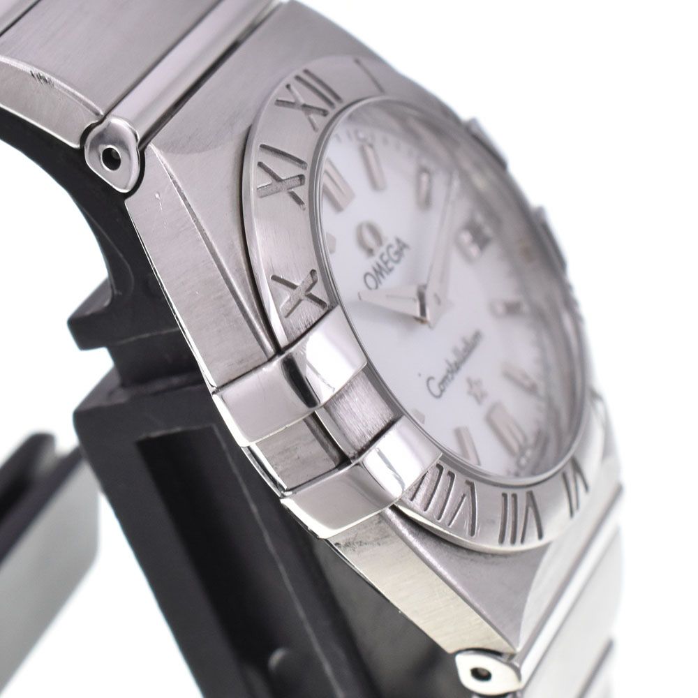 値下 オメガ OMEGA 1581.70 コンステレーション ダブルイーグル ホワイトシェル クォーツ レディース 良品 腕時計 □#144658