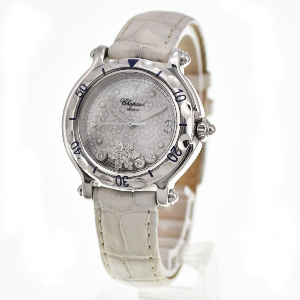 値下 ショパール Chopard 27/8949 ハッピースポーツ スノーフレーク ダイヤモンド クォーツ レディース □#145462 値下 ショパール Chopard 27/8949 ハッピースポーツ スノーフレーク ダイヤモンド クォーツ レディース □#145462