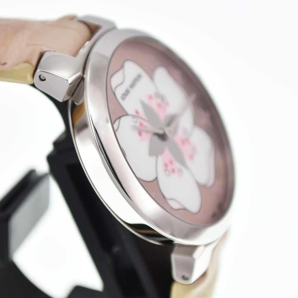 値下 ルイ・ヴィトン LOUIS VUITTON Q13MJE タンブール サクラ 8P ダイヤモンド ピンク クォーツ レディース 美品 腕時計 □#145300 値下 ルイ・ヴィトン LOUIS VUITTON Q13MJE タンブール サクラ 8P ダイヤモンド ピンク クォーツ レディース 美品 腕時計 □#145300
