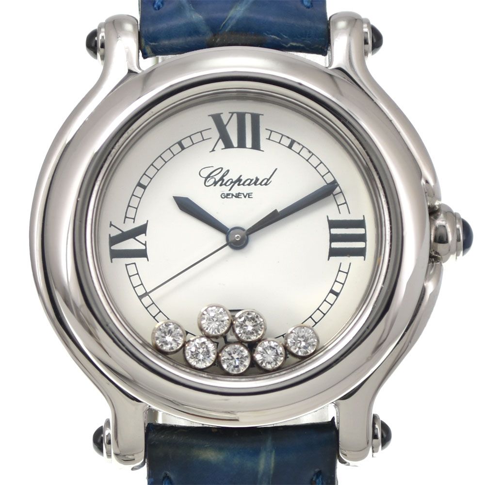 値下 ベルト訳あり ショパール Chopard 27/8238-23 ハッピースポーツ 7P ダイヤモンド クォーツ レディース □#145417