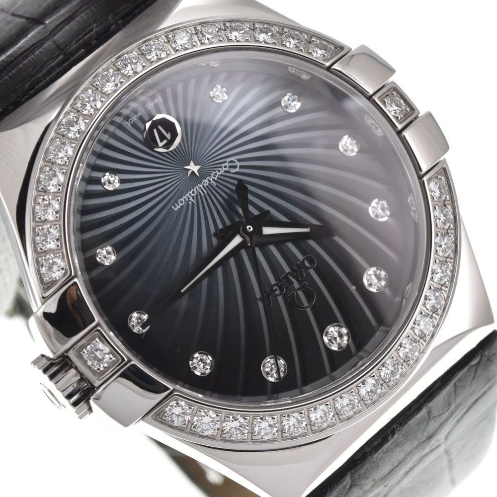 値下 オメガ OMEGA 123.18.35.60.56.001 コンステレーション ダイヤモンド クォーツ レディース 美品 □#145771
