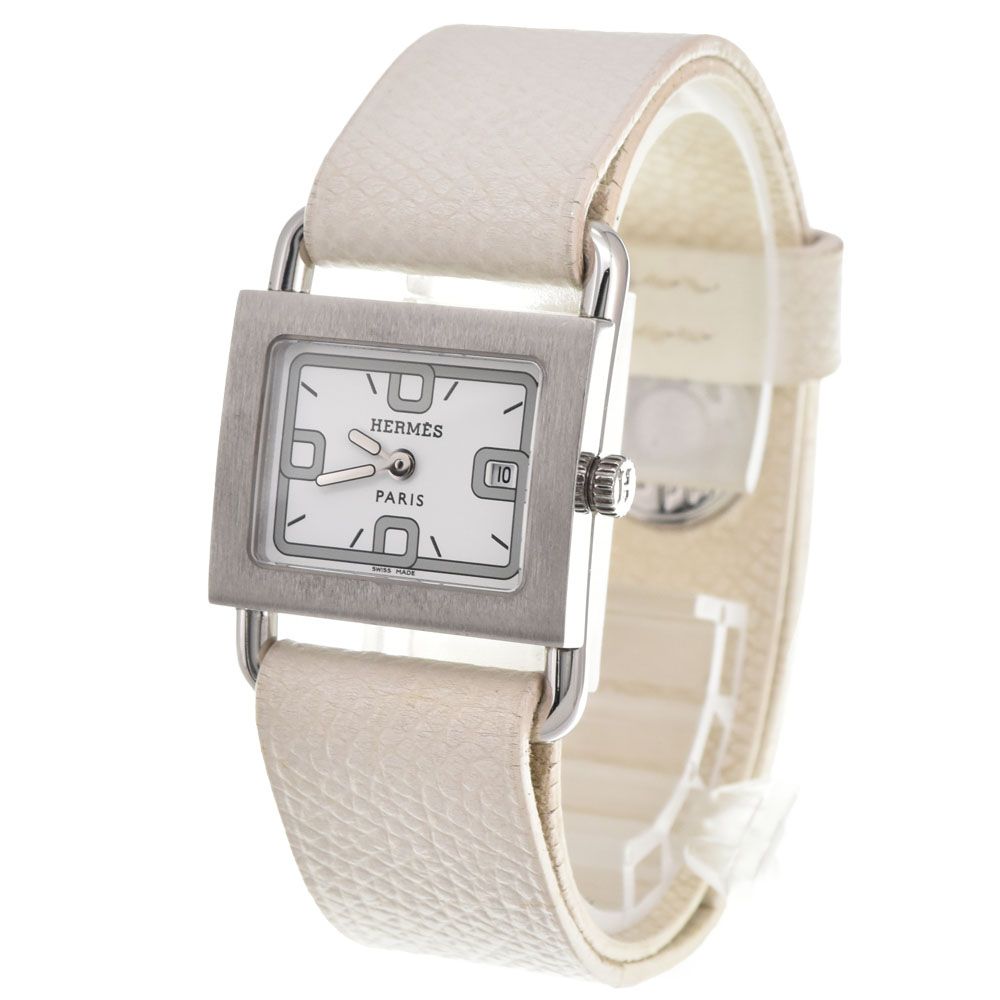 値下 エルメス HERMES BA1.210 バレニア デイト クォーツ レディース 良品 □#145395