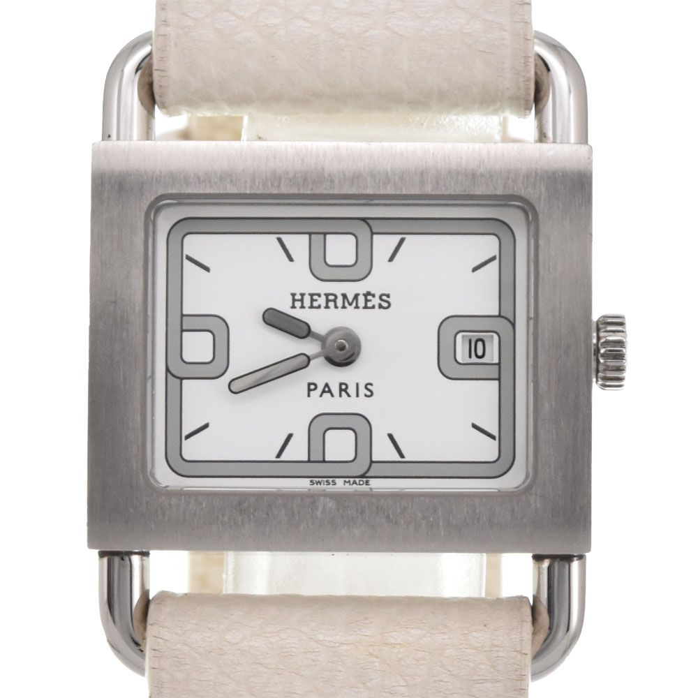 値下 エルメス HERMES BA1.210 バレニア デイト クォーツ レディース 良品 □#145395