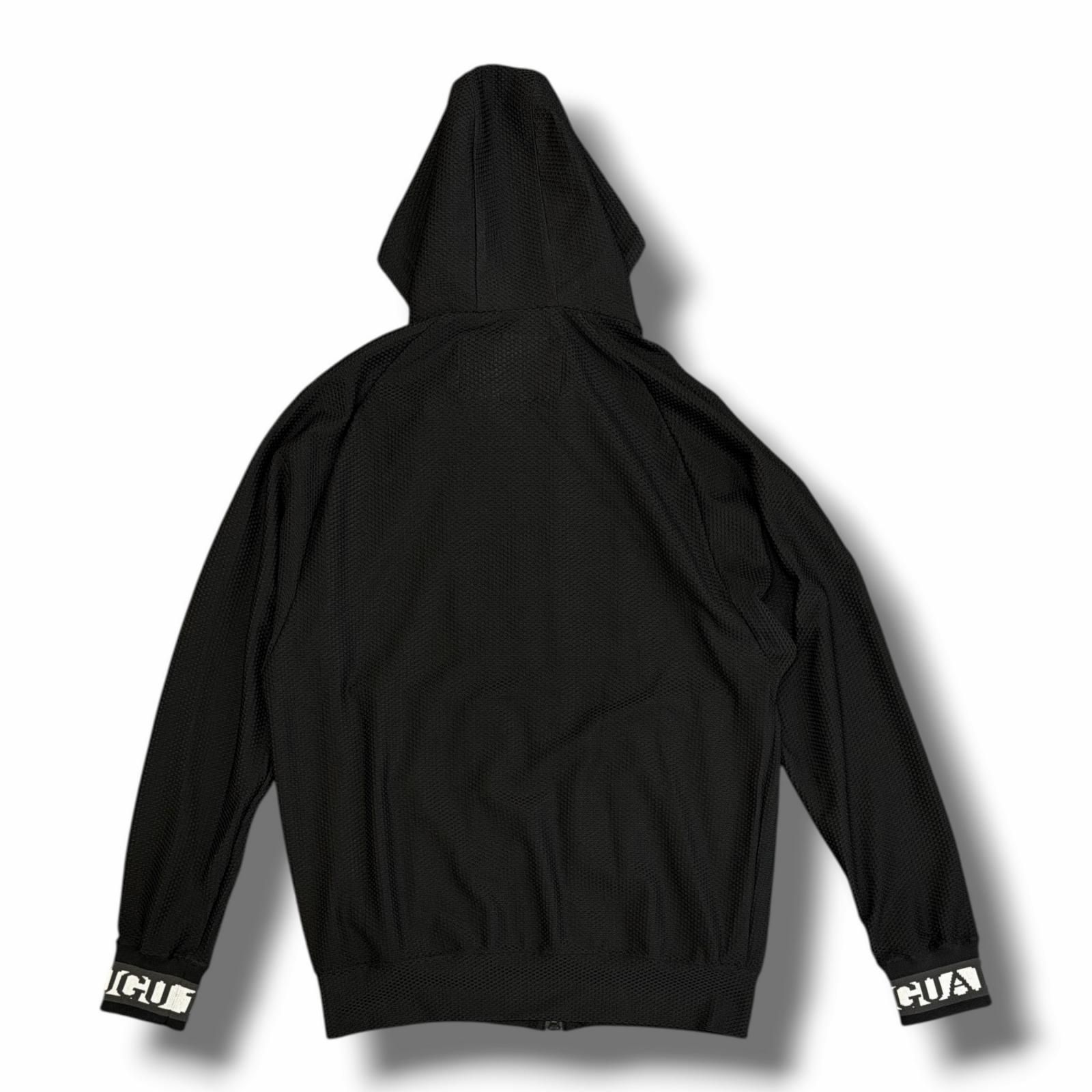 超美品✨1PIU1UGUALE3 スポーツ　メッシュパーカー 参考上代77000円 未使用 1piu1uguale3 SPORT TECHNICAL MESH BLACK ZIP