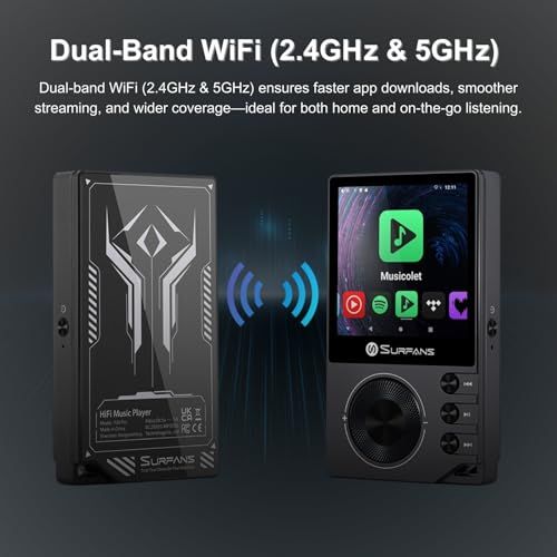 Surfans F20 Pro Android Hi-Res Music Player, Dual ESS9018 DAC,DSD512, Spotify & Tidal Support, WiFi & Bluetooth LDAC, 4.4 0e273356 Surfans F20 Pro Android Hi-Res Music Player, Dual ESS9018 DAC,DSD512, Spotify & Tidal Support, WiFi & Bluetooth LDAC, 4.4 0e273356