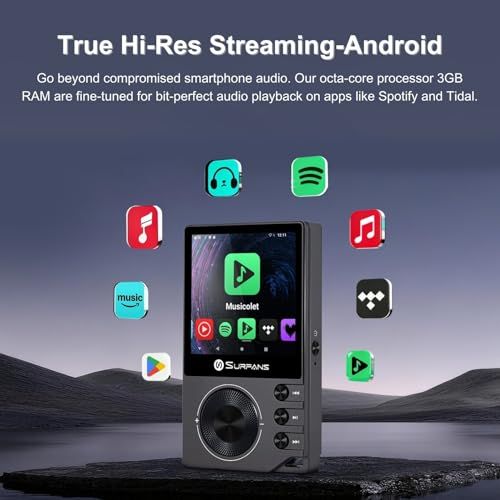 Surfans F20 Pro Android Hi-Res Music Player, Dual ESS9018 DAC,DSD512, Spotify & Tidal Support, WiFi & Bluetooth LDAC, 4.4 0e273356 Surfans F20 Pro Android Hi-Res Music Player, Dual ESS9018 DAC,DSD512, Spotify & Tidal Support, WiFi & Bluetooth LDAC, 4.4 0e273356