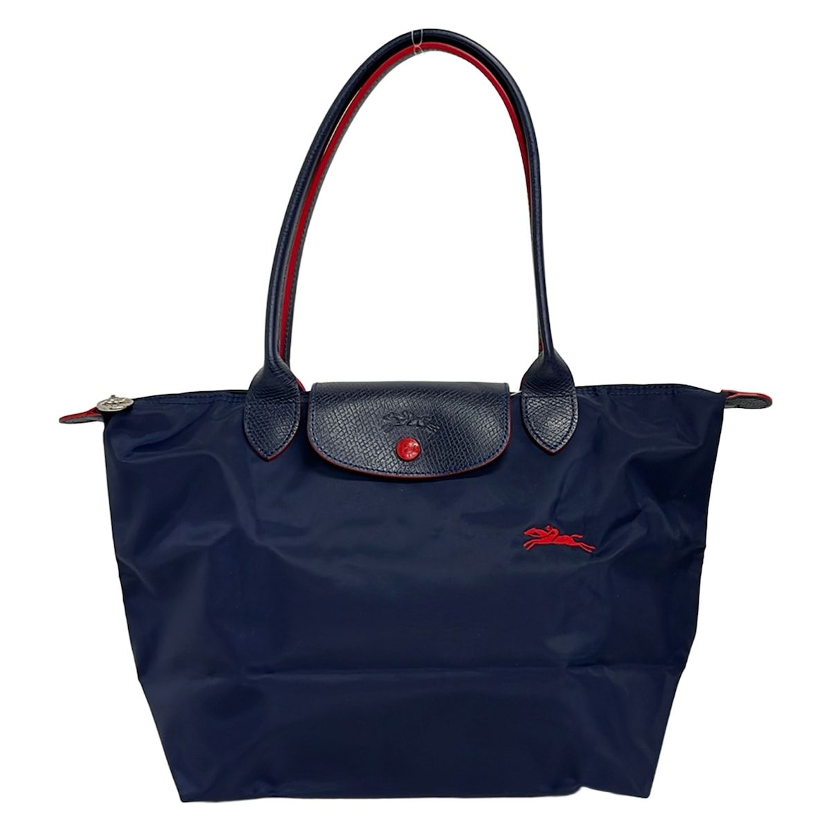 LONGCHAMP(ロンシャン) ショルダーバッグ美品 ル・プリアージュクラブ ダークネイビー×レッド レザー 12,616円