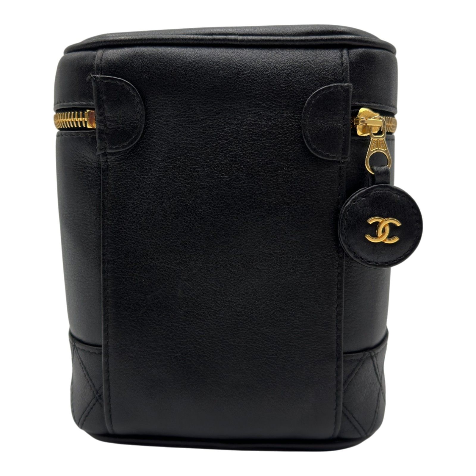 シャネル CHANEL ピコローレ バニティバッグ A01619 4番台 ブラック ゴールド金具 ラムスキン レディース その他バッグ