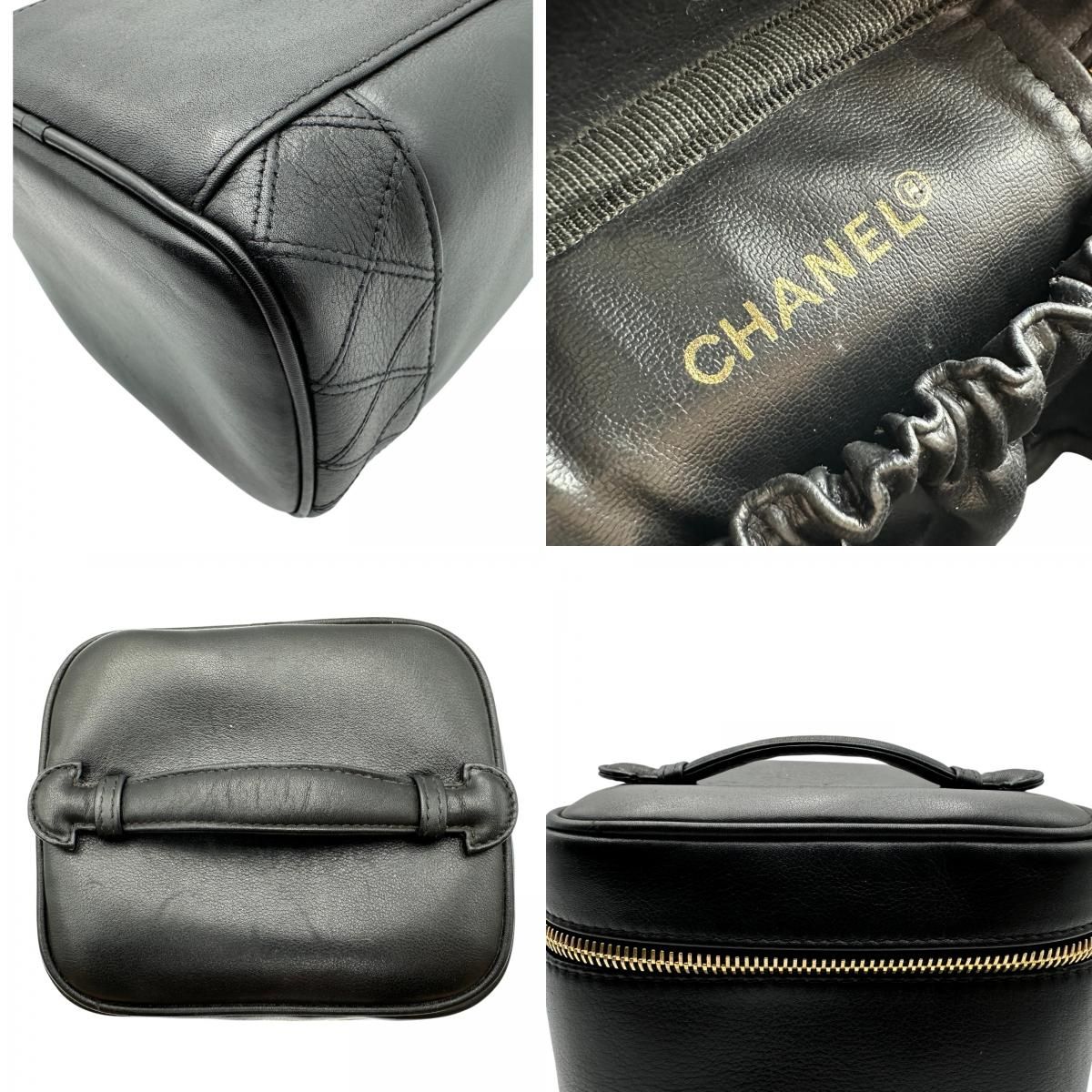 シャネル CHANEL ピコローレ バニティバッグ A01619 4番台 ブラック ゴールド金具 ラムスキン レディース その他バッグ