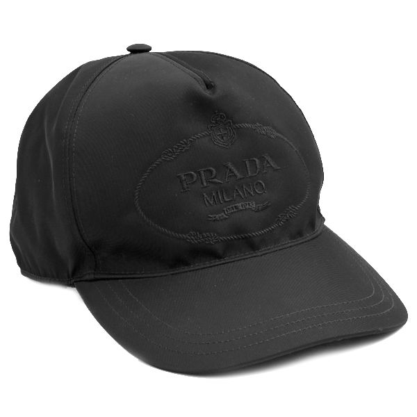 プラダ 帽子 メンズ レディース ベースボール キャップ Sサイズ ナイロン ブラック 1HC179 PRADA 中古