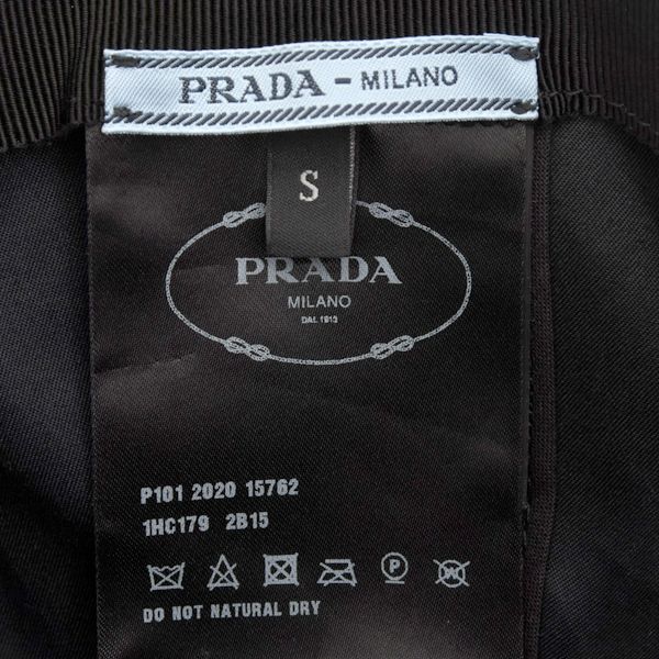 プラダ 帽子 メンズ レディース ベースボール キャップ Sサイズ ナイロン ブラック 1HC179 PRADA 中古