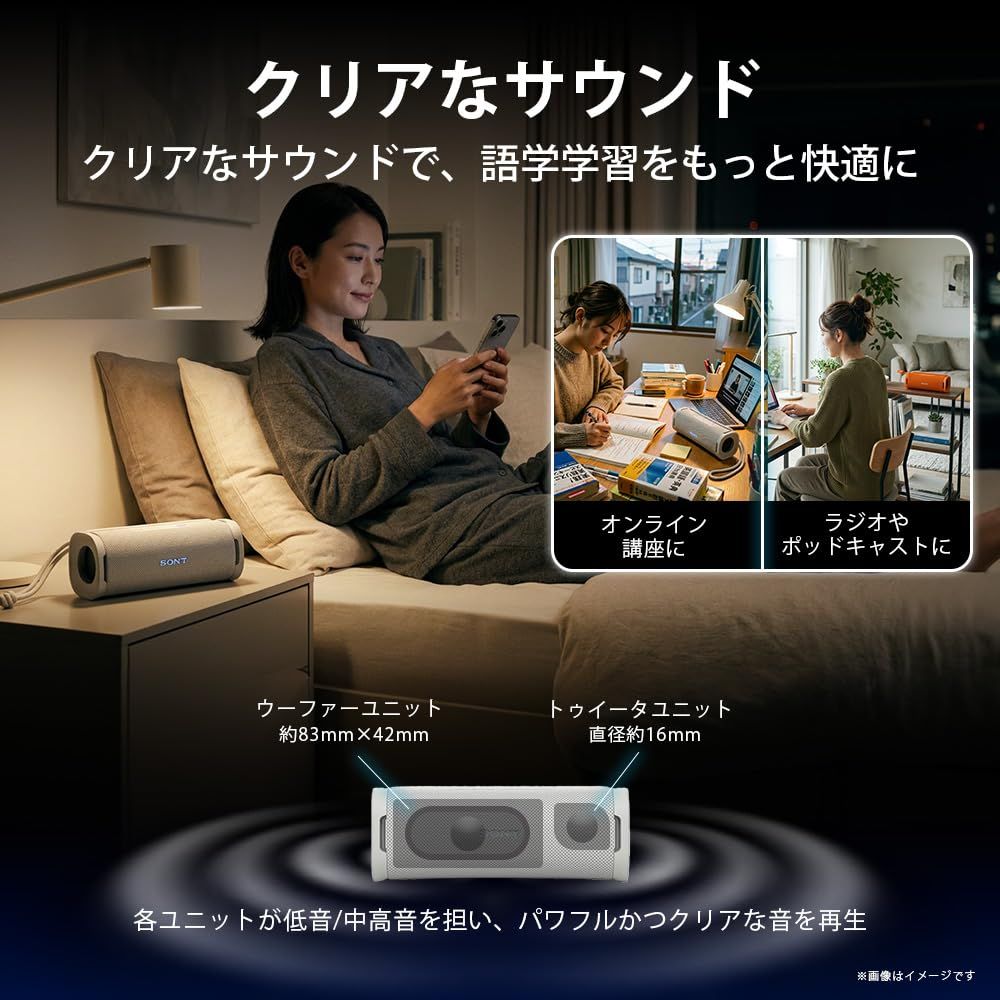 ソニー(SONY) ワイヤレススピーカー SRS-ULT10 :防水 IP67/ ULT FIELD 1/パワフル重低音/ロングバッテリー 12時間/ SRS-ULT10 BCブラック [ブラック] [1) 単品]